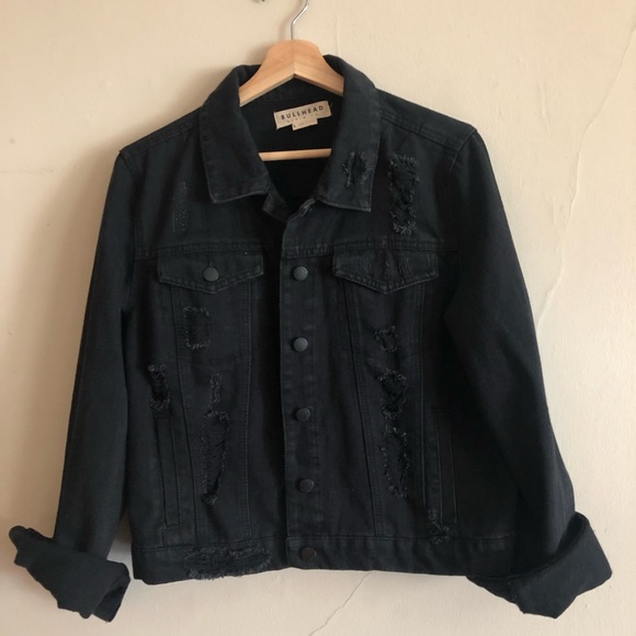 Bullhead Jackets & Blazers - GENUINE BULLHEAD DENIM CO black jean jacket